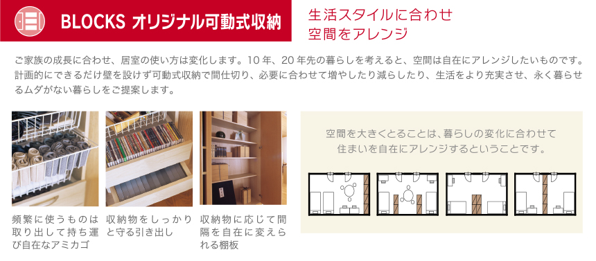 BLOCKS オリジナル可動式収納